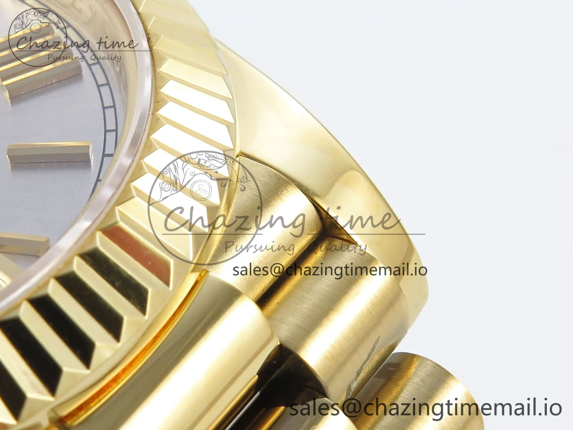 Day Date 40 YG 228238 KF 1:1 Best Edition Silver Roman Dial on President Bracelet VR3255 (Gain Weight)