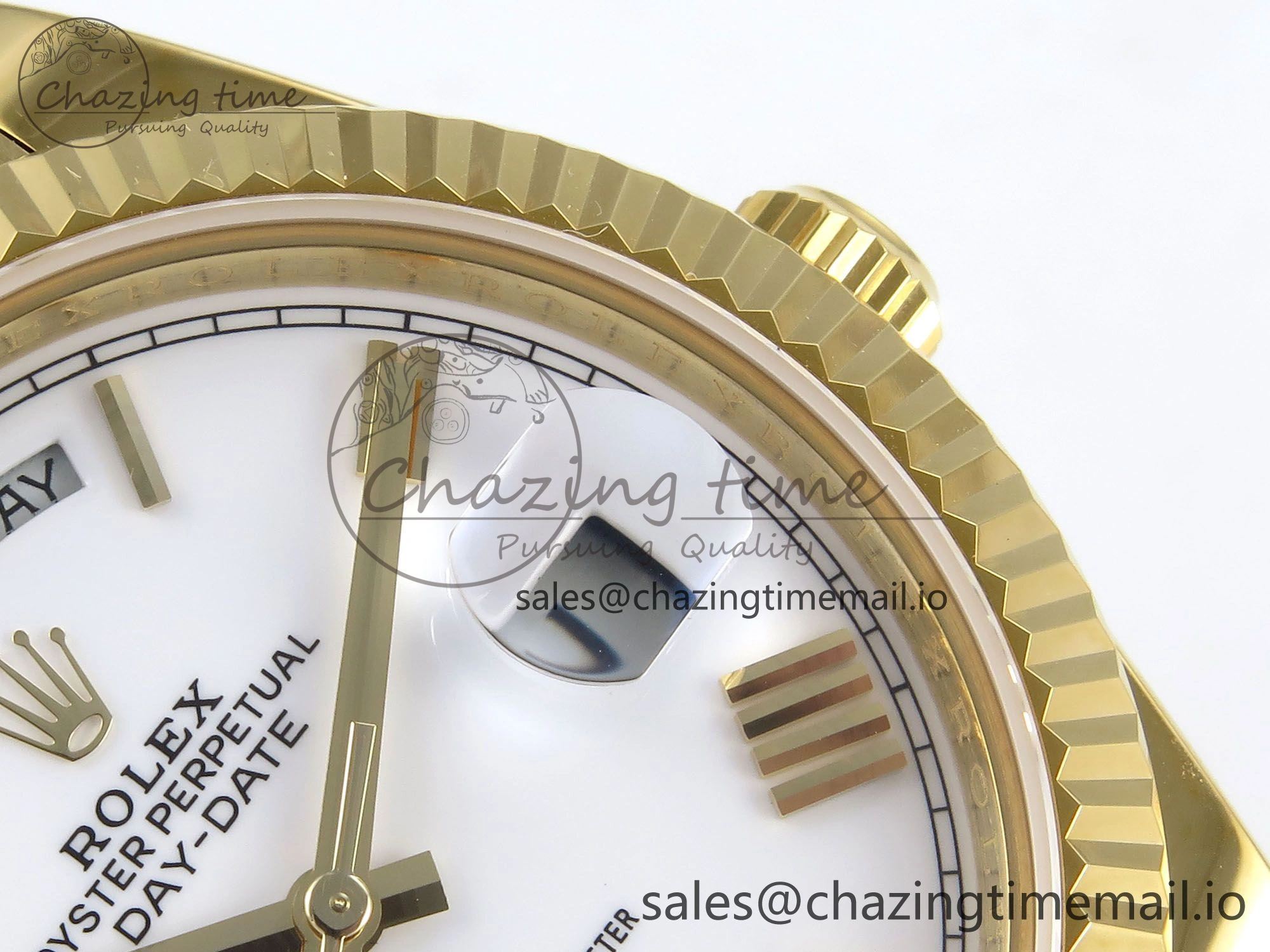 Day Date 40 YG 228238 KF 1:1 Best Edition White Roman Dial on President Bracelet VR3255 (Gain Weight)