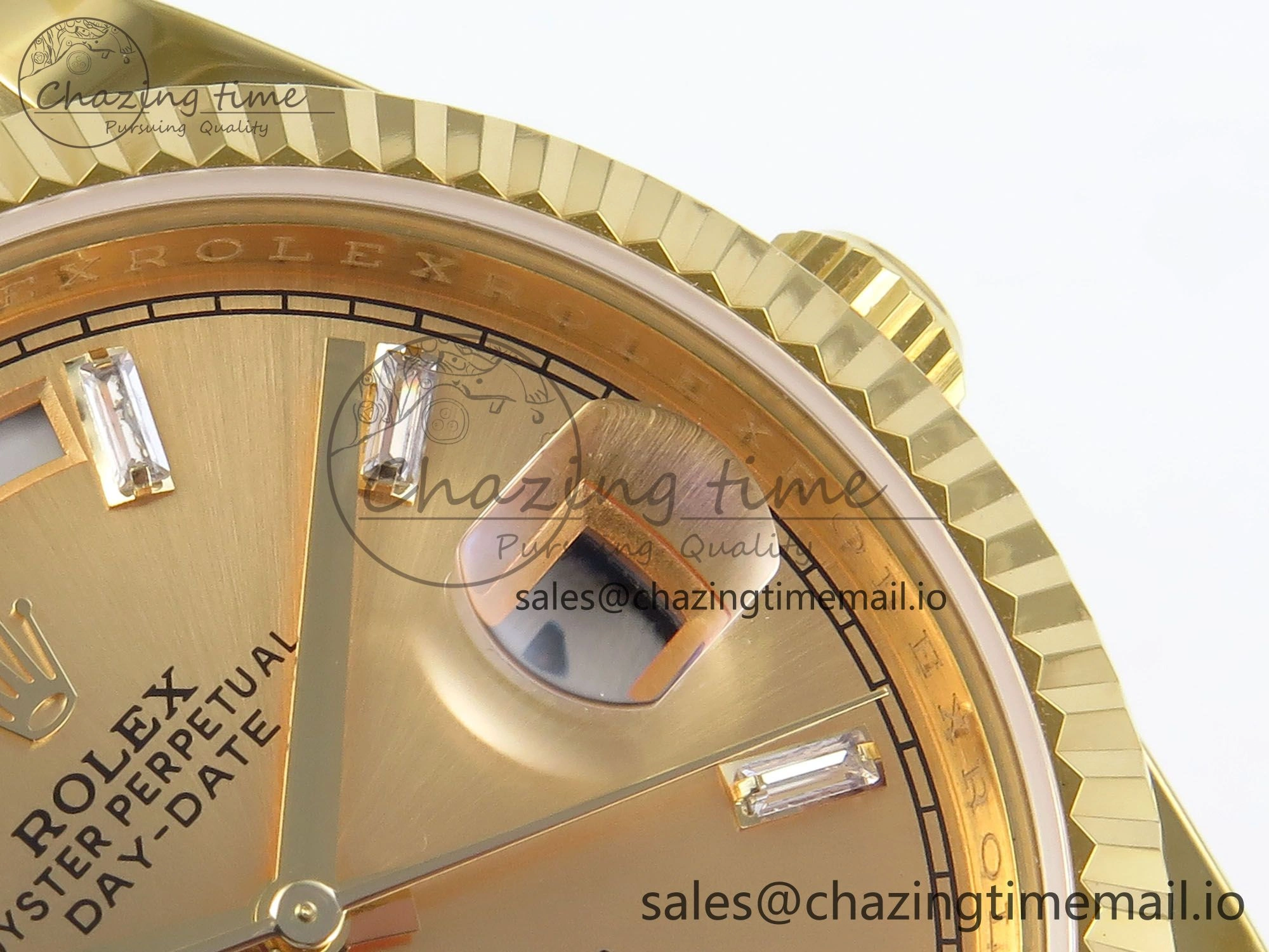 Day Date 40 YG 228238 KF 1:1 Best Edition YG Crystal Dial on President Bracelet VR3255 (Gain Weight)