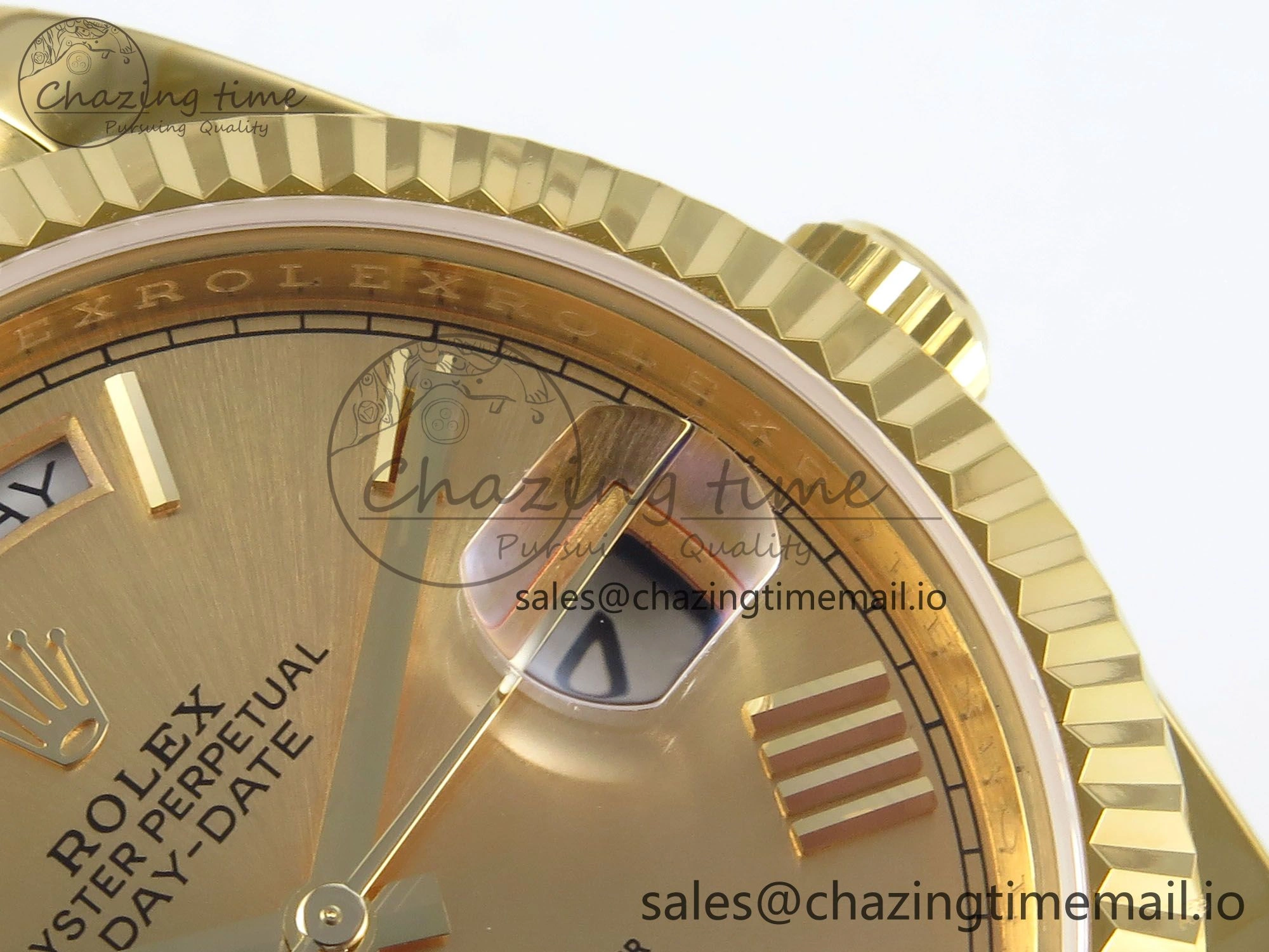 Day Date 40 YG 228238 KF 1:1 Best Edition YG Roman Dial on President Bracelet VR3255 (Gain Weight)