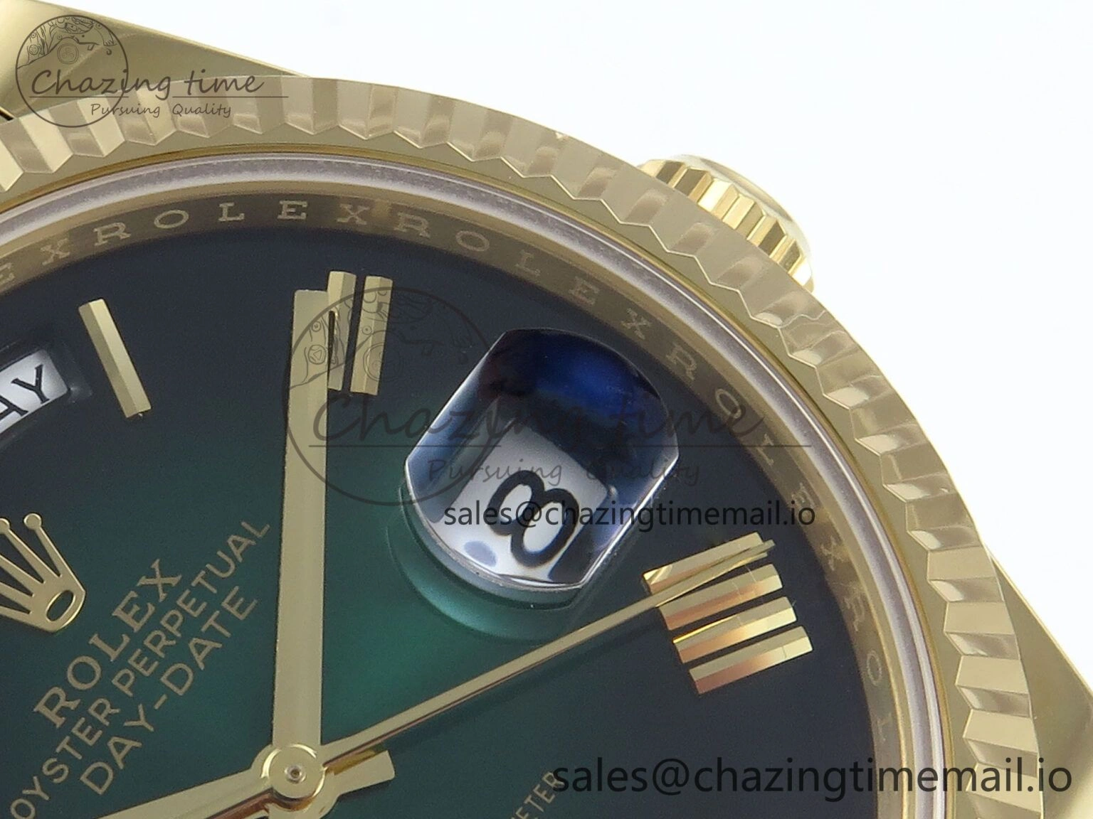 Day Date 40 YG 228238 Noob 1:1 Best Edition Green Ombre Roman Dial on President Bracelet A2836 (Gain Weight)