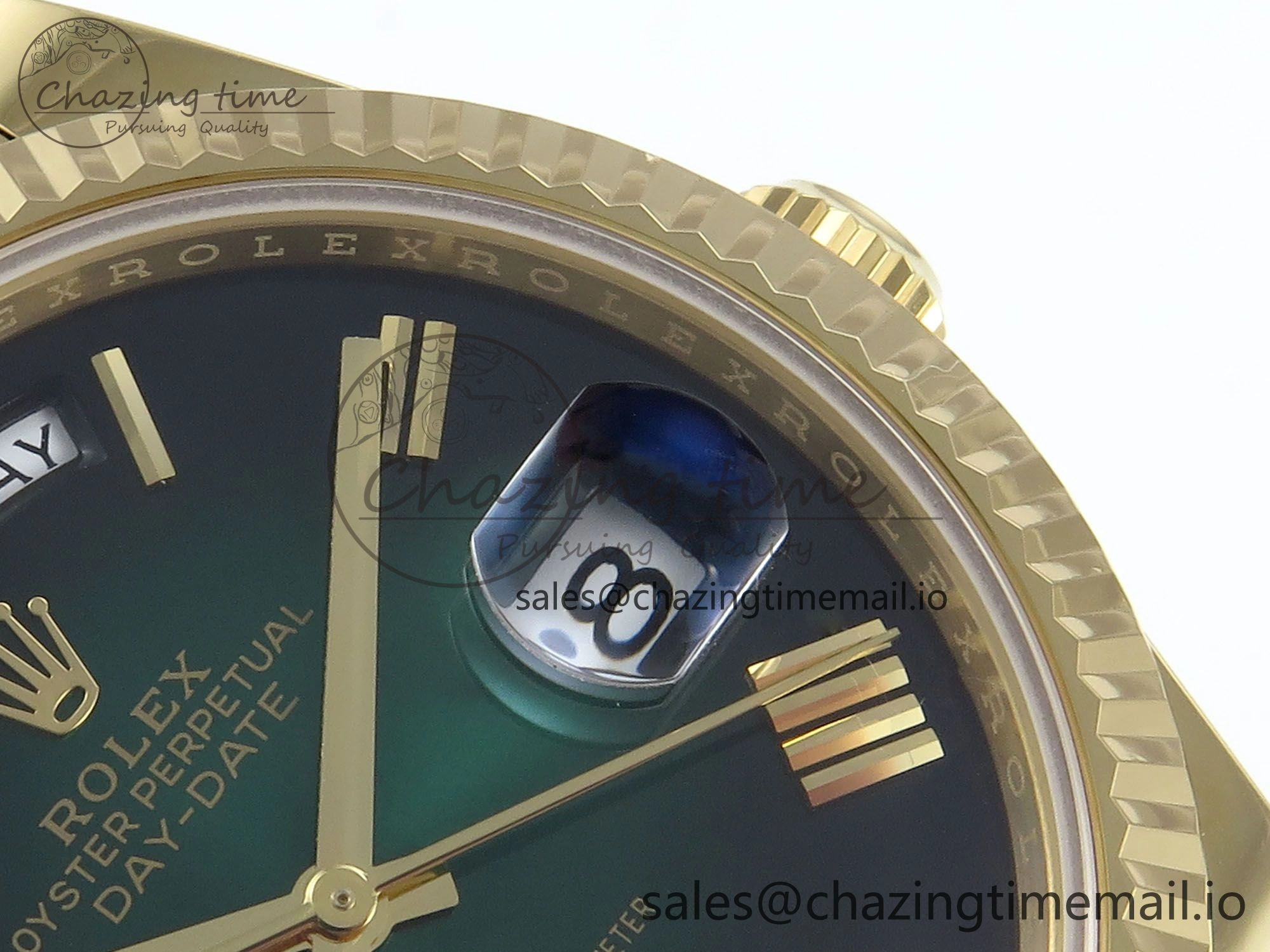 Day Date 40 YG 228238 Noob 1:1 Best Edition Green Ombre Roman Dial on President Bracelet A2836 (Gain Weight)
