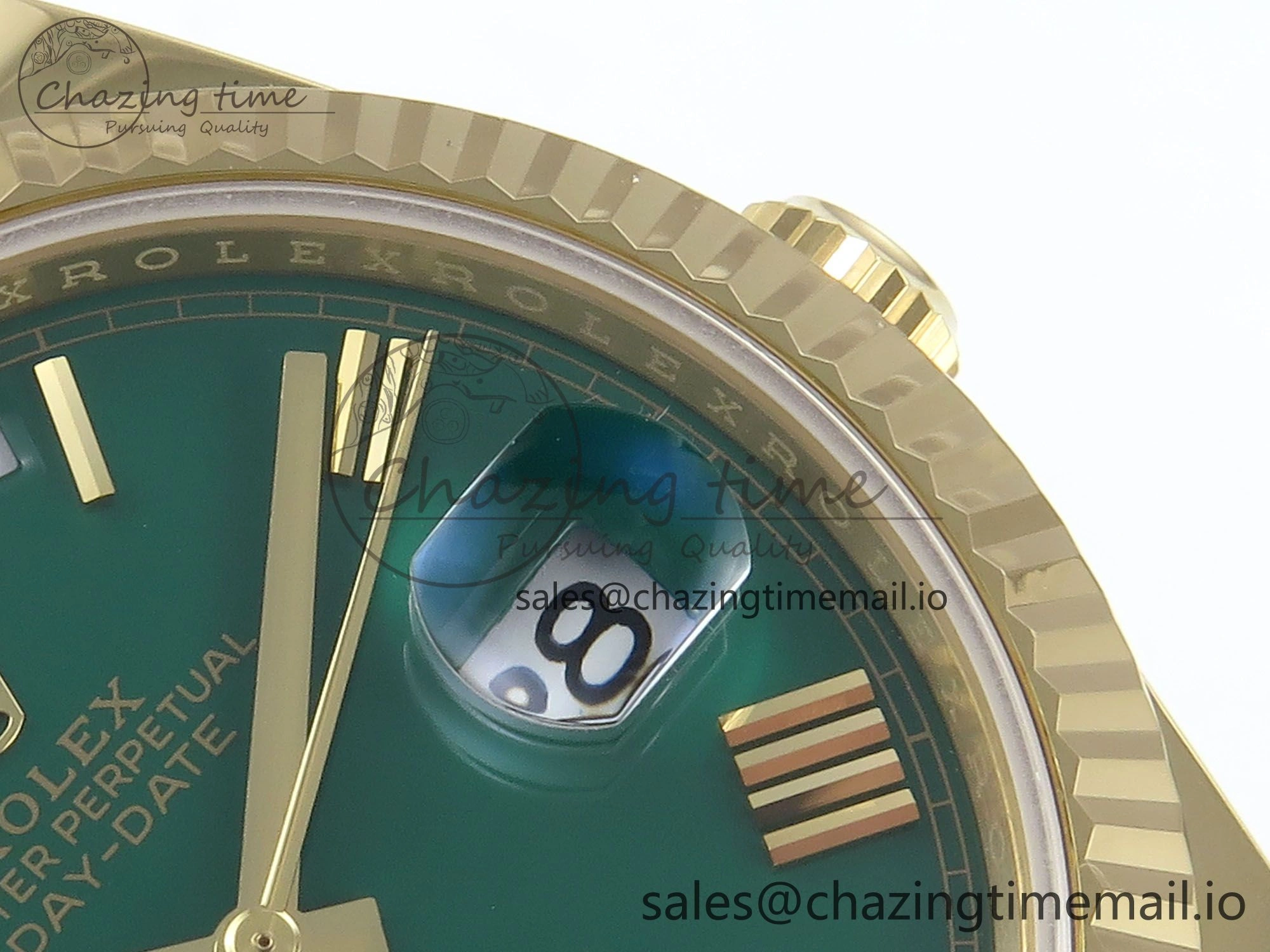 Day Date 40 YG 228238 Noob 1:1 Best Edition Green Roman Dial on President Bracelet A2836 (Gain Weight)