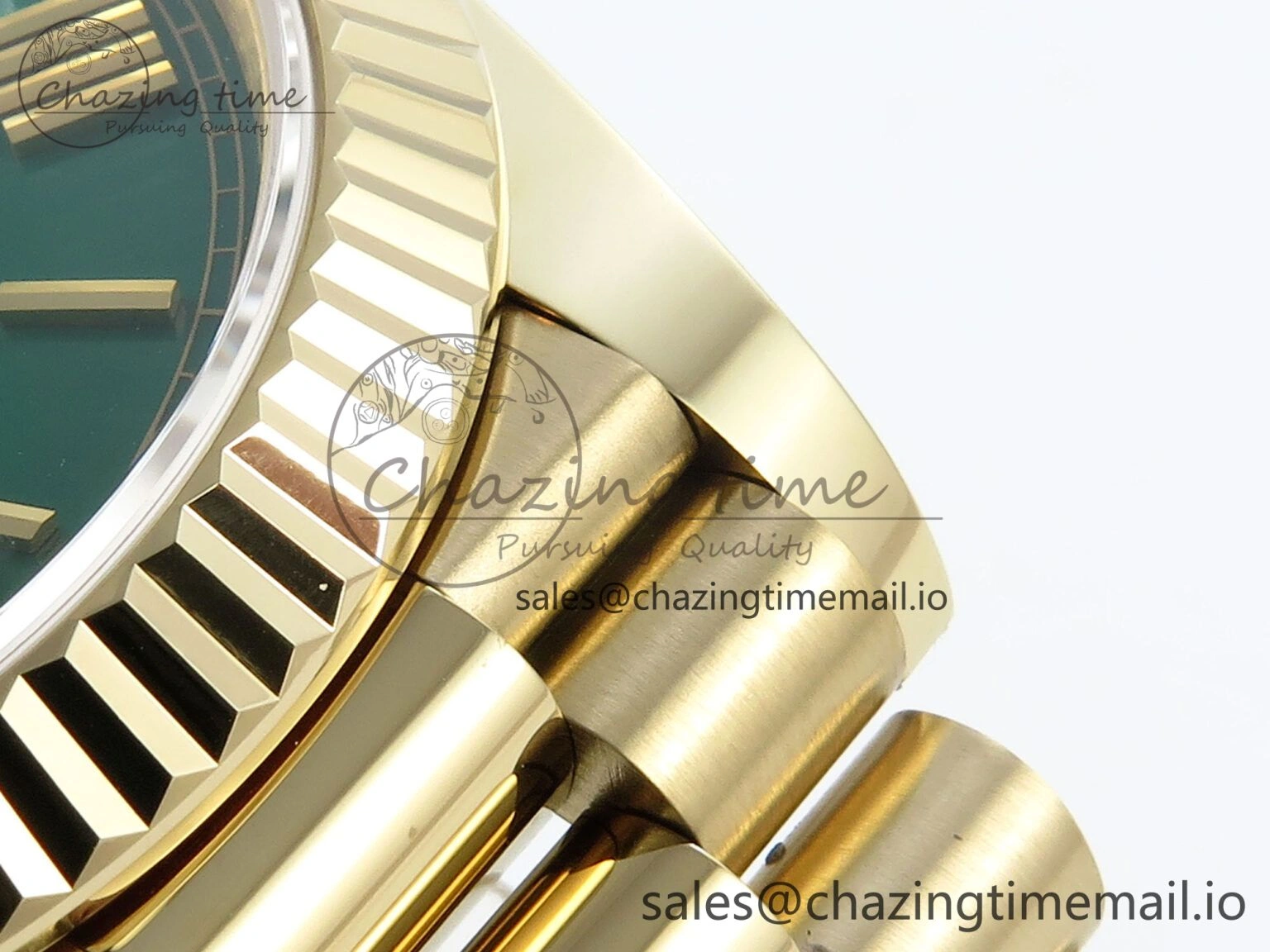 Day Date 40 YG 228238 Noob 1:1 Best Edition Green Roman Dial on President Bracelet A2836 (Gain Weight)