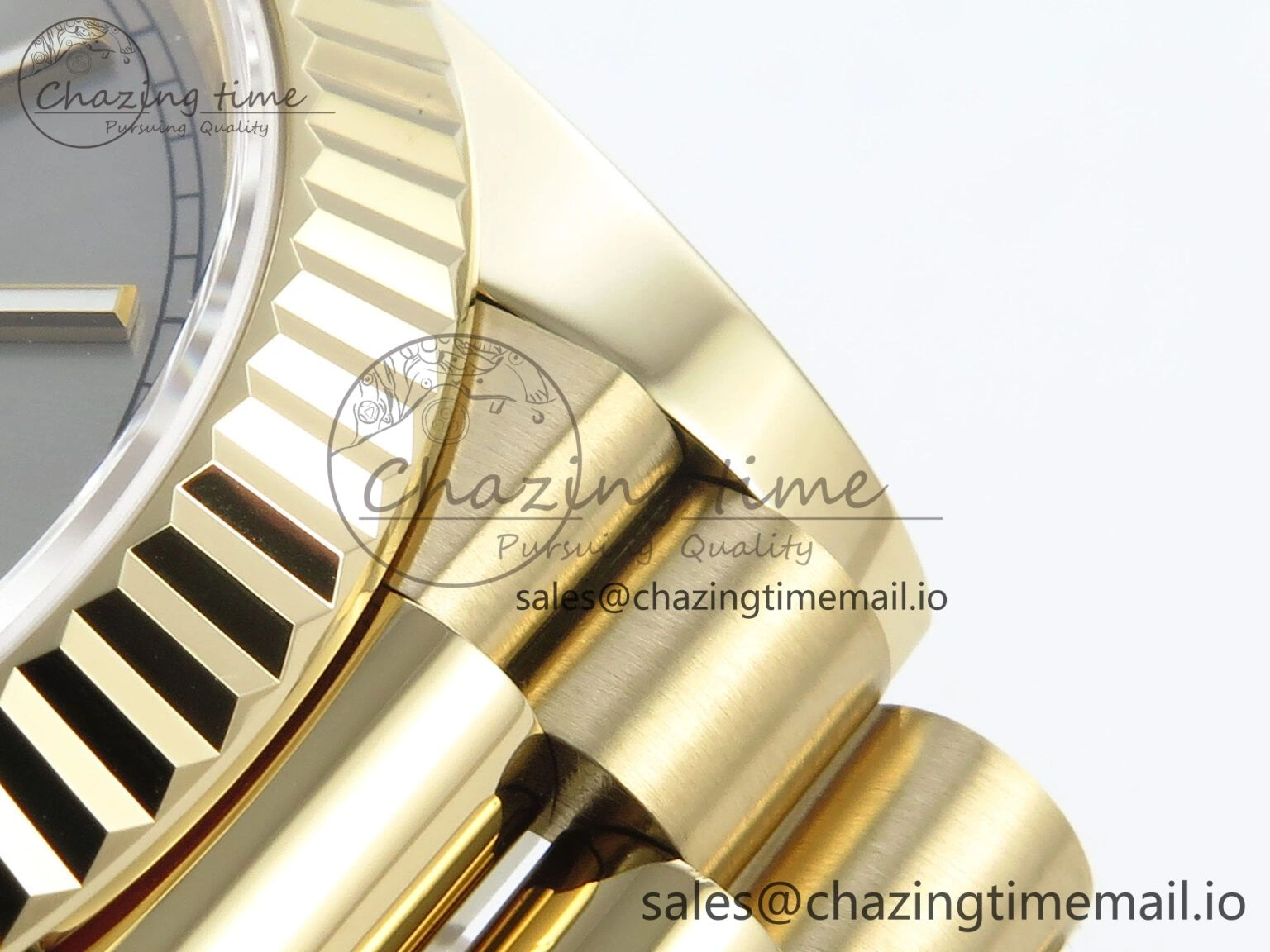 Day Date 40 YG 228238 Noob 1:1 Best Edition Silver Stick Dial on President Bracelet A2836 (Gain Weight)