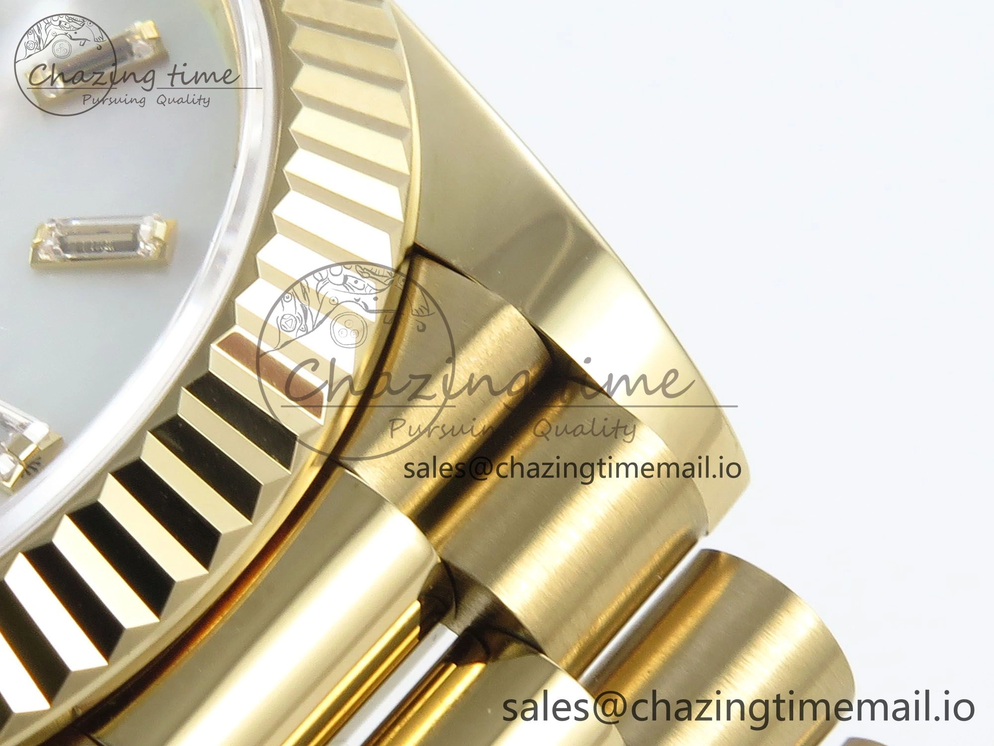 Day Date 40 YG 228238 Noob 1:1 Best Edition White MOP Crystal Dial on President Bracelet A2836 (Gain Weight)