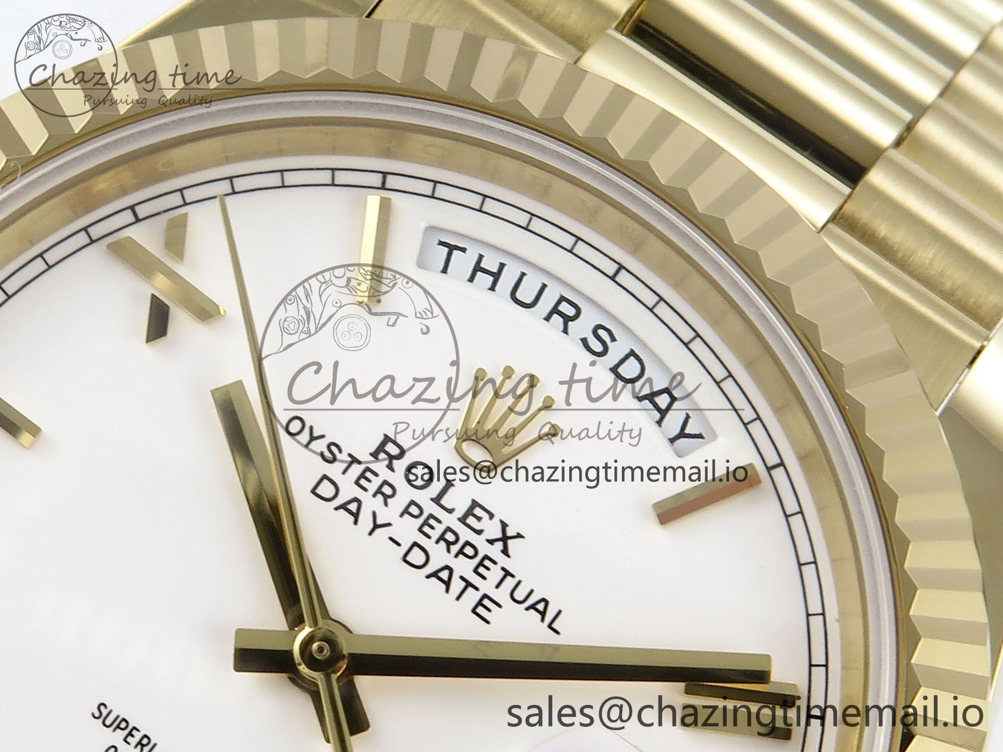 Day Date 40 YG 228238 Noob 1:1 Best Edition White Roman Dial on President Bracelet A2836 (Gain Weight)