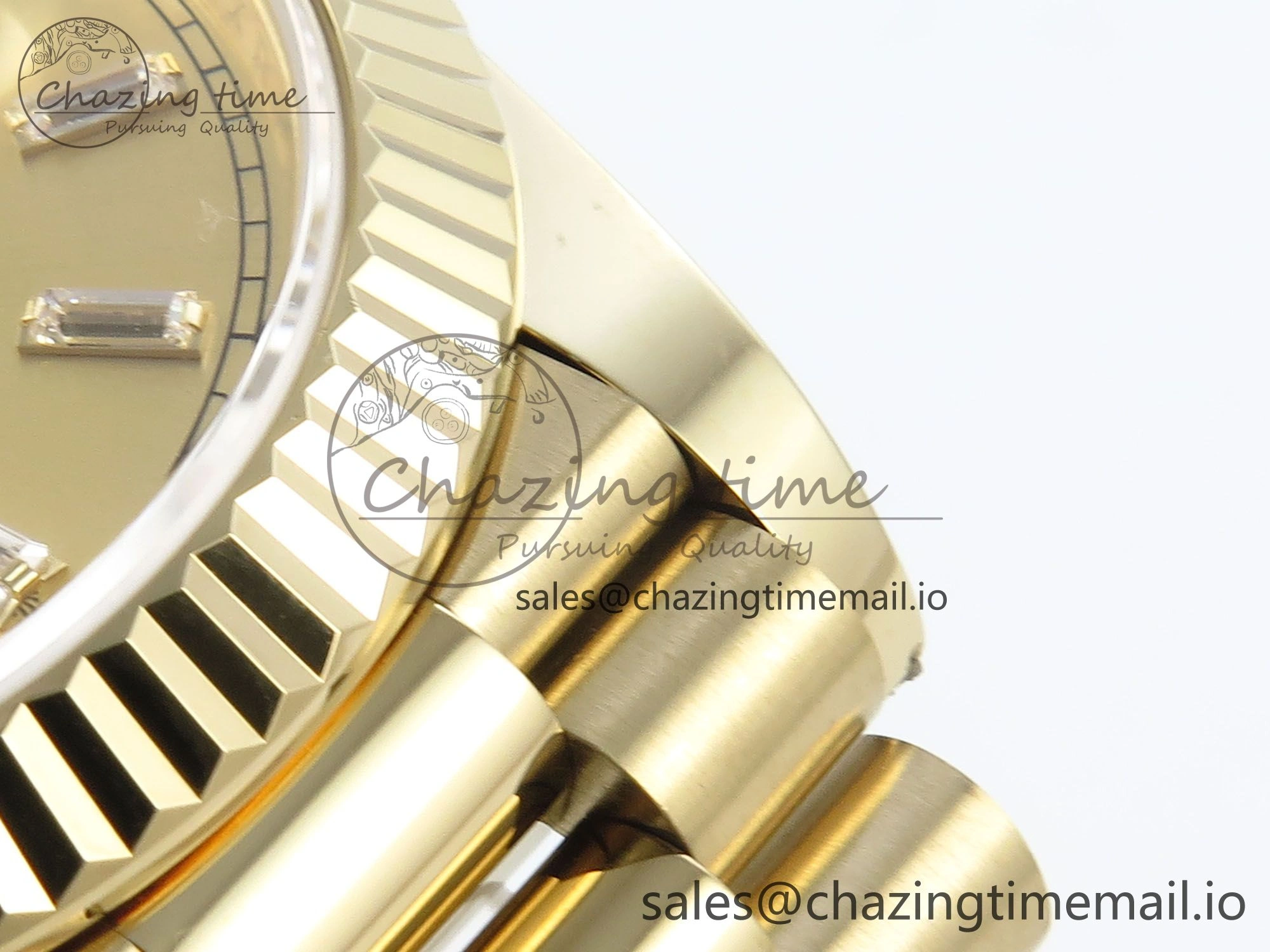 Day Date 40 YG 228238 Noob 1:1 Best Edition YG Crystal Dial on President Bracelet A2836 (Gain Weight)