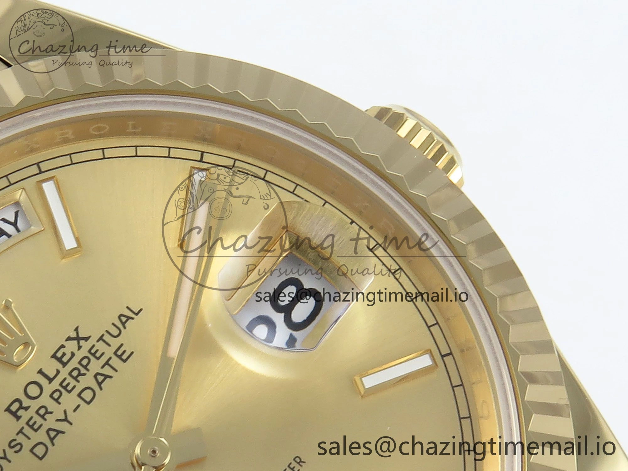 Day Date 40 YG 228238 Noob 1:1 Best Edition YG Stick Dial on President Bracelet A2836 (Gain Weight)