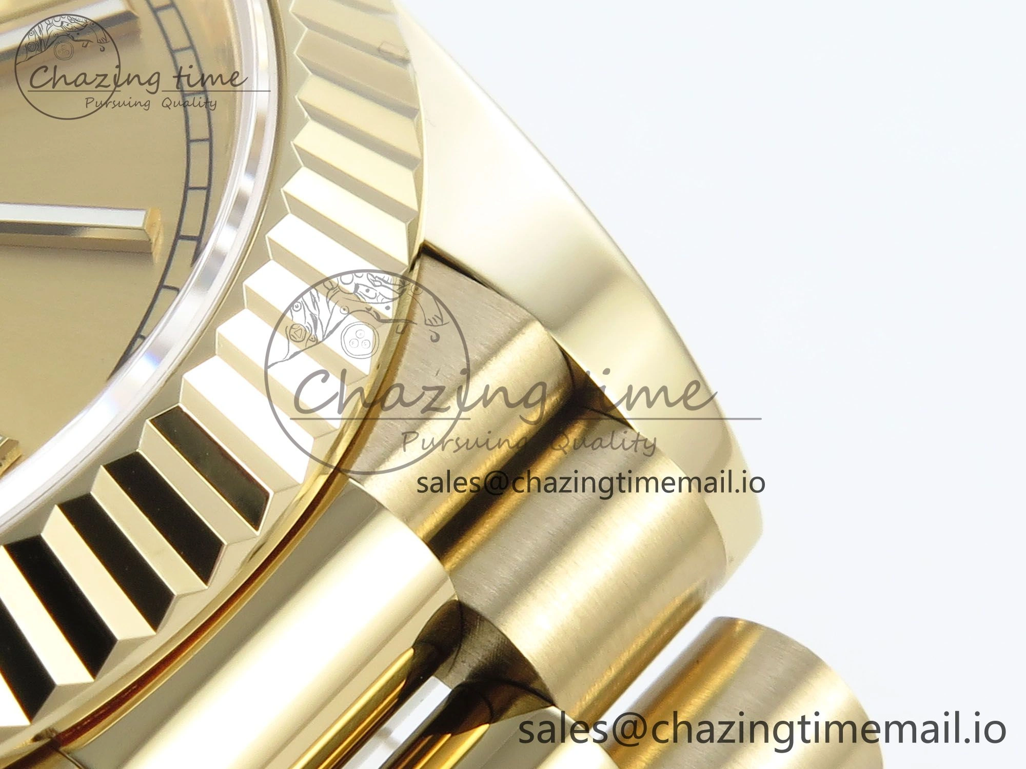 Day Date 40 YG 228238 Noob 1:1 Best Edition YG Stick Dial on President Bracelet A2836 (Gain Weight)