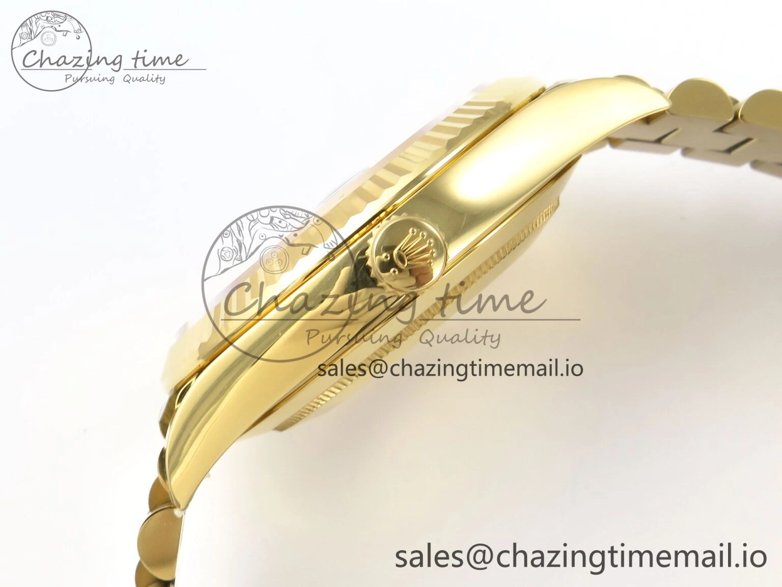 Day Date 40 YG 228238 THBF 1:1 Best Edition Black Crystal Dial on President Bracelet VR3255 V3 (Gain Weight)
