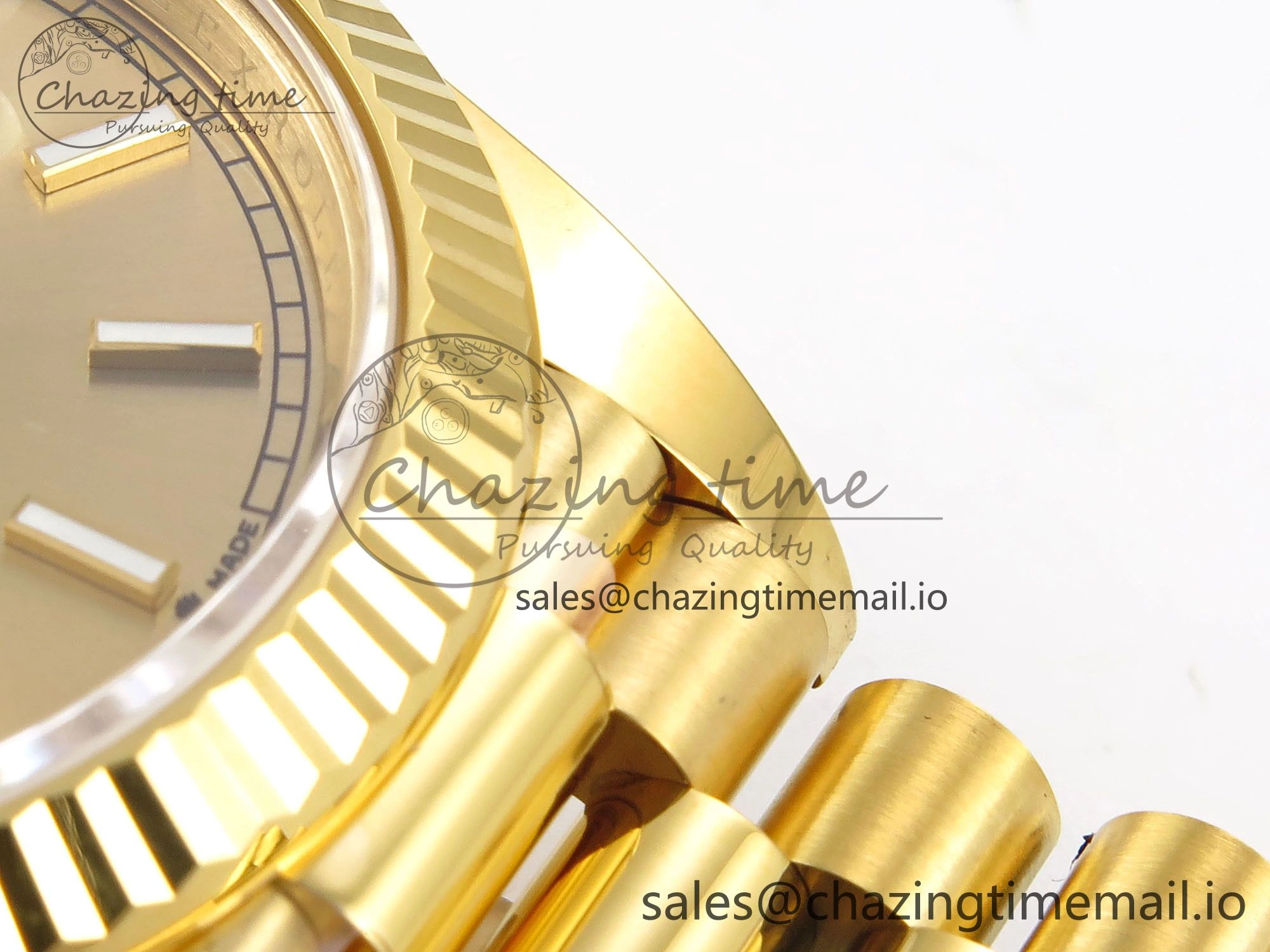 Day Date 40 YG 228238 THBF 1:1 Best Edition YG Dial on President Bracelet VR3255 (Gain Weight)