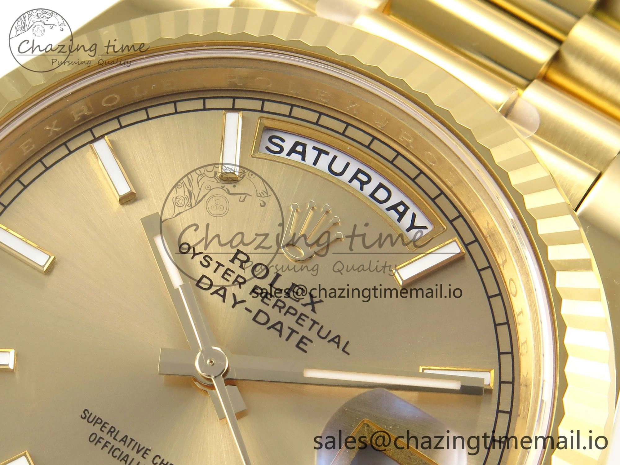 Day Date 40 YG 228238 THBF 1:1 Best Edition YG Dial on President Bracelet VR3255 (Gain Weight)