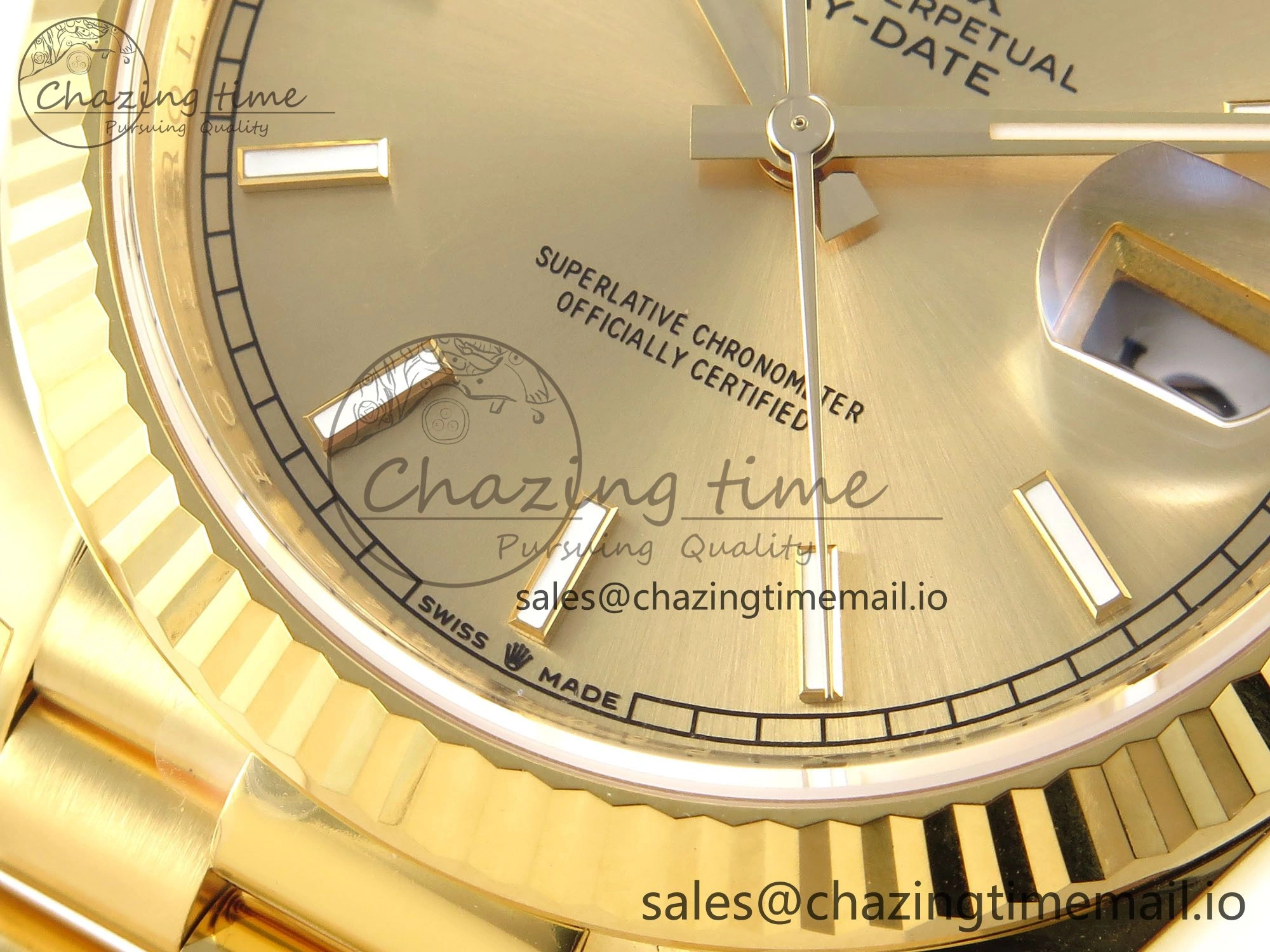 Day Date 40 YG 228238 THBF 1:1 Best Edition YG Dial on President Bracelet VR3255 (Gain Weight)