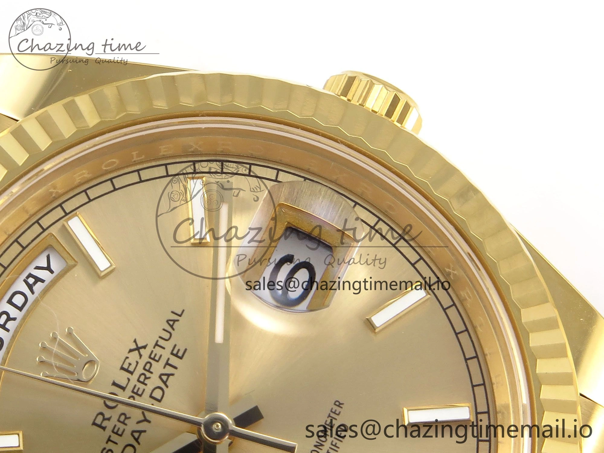 Day Date 40 YG 228238 THBF 1:1 Best Edition YG Dial on President Bracelet VR3255 (Gain Weight)