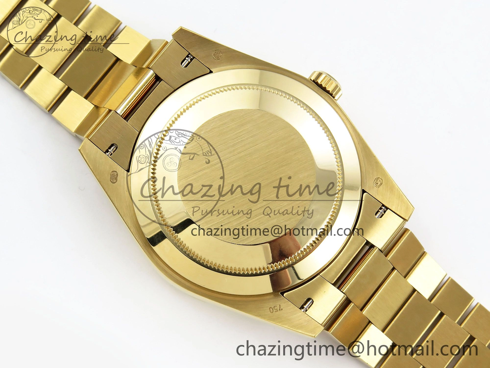 Day Date 40 YG JDF Gain Weight 904L Steel Silver Textured Stick Dial on President Bracelet VR3255 V3