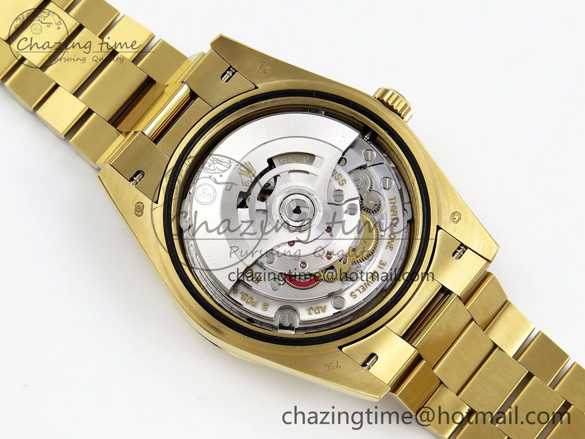 Day Date 40 YG JDF Gain Weight 904L Steel Silver Textured Stick Dial on President Bracelet VR3255 V3