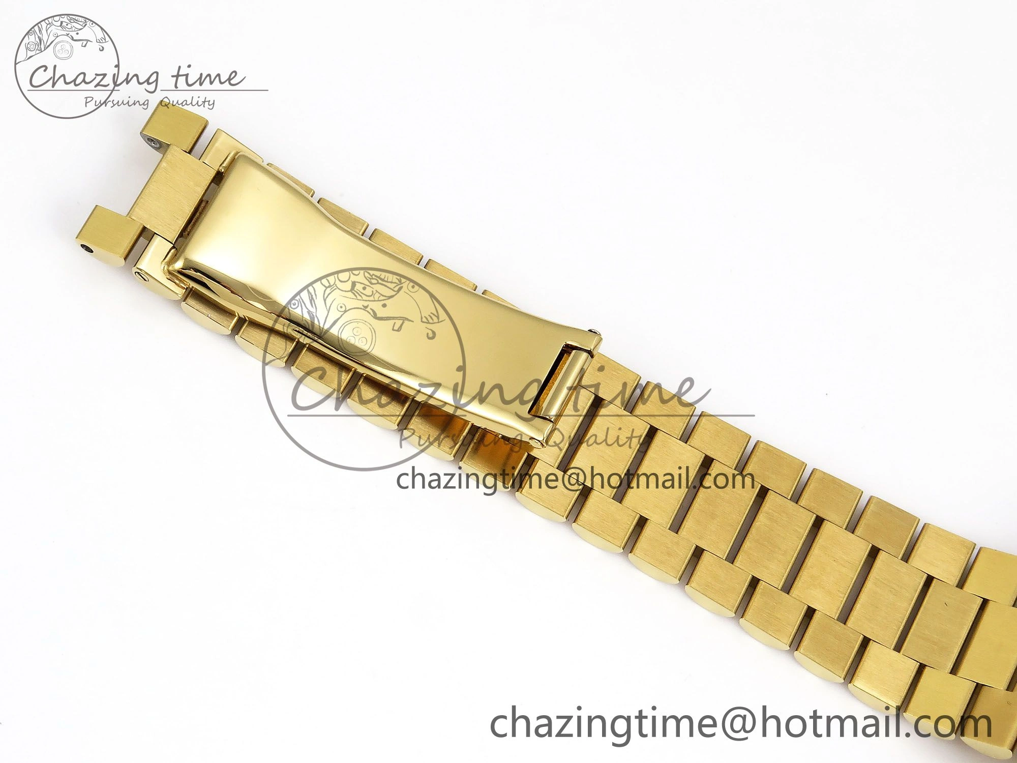 Day Date 40 YG JDF Gain Weight 904L Steel Silver Textured Stick Dial on President Bracelet VR3255 V3