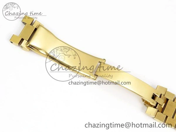 Day Date 40 YG JDF Gain Weight 904L Steel Silver Textured Stick Dial on President Bracelet VR3255 V3