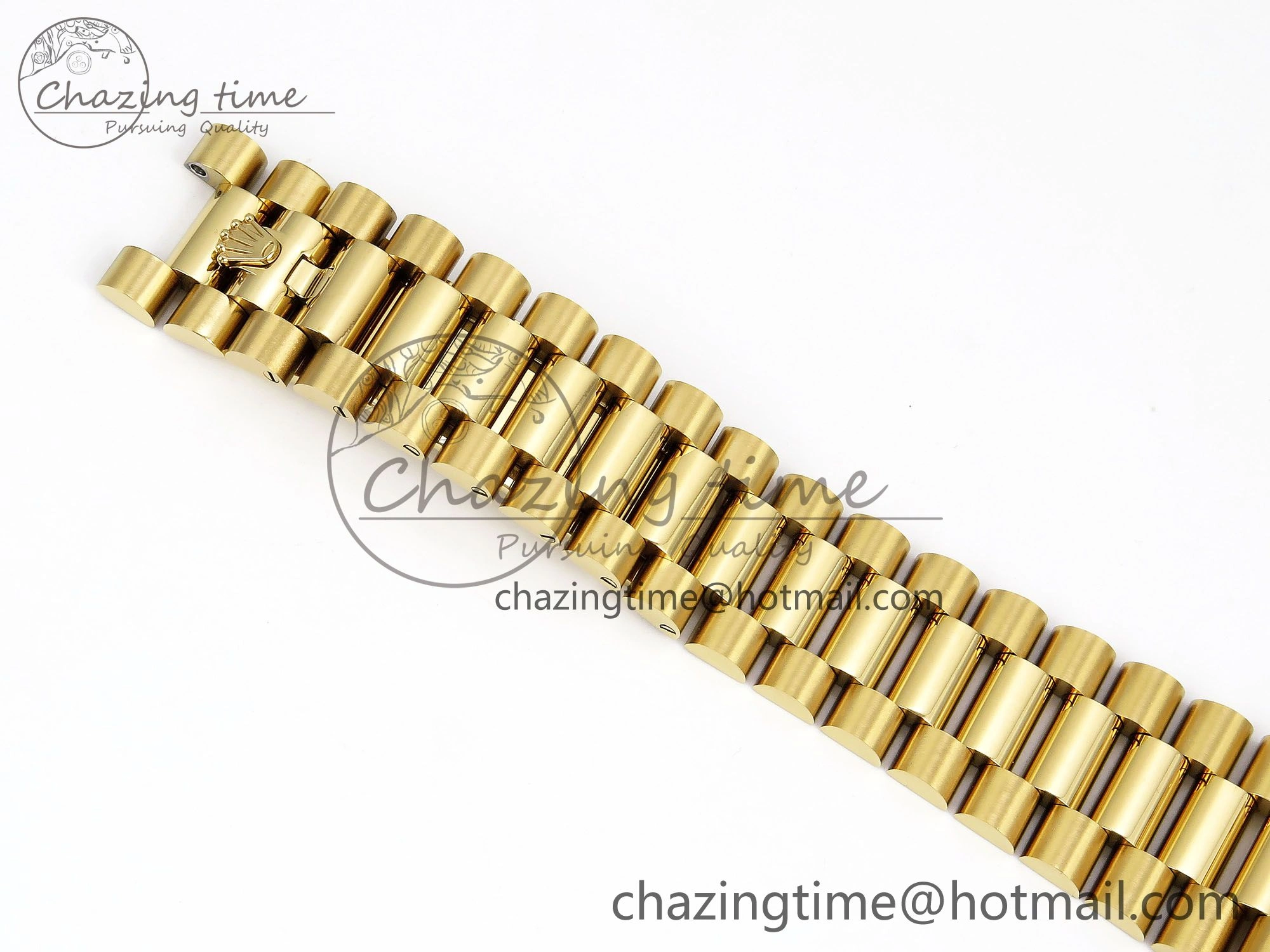 Day Date 40 YG JDF Gain Weight 904L Steel YG Roman Dial on President Bracelet VR3255 V3