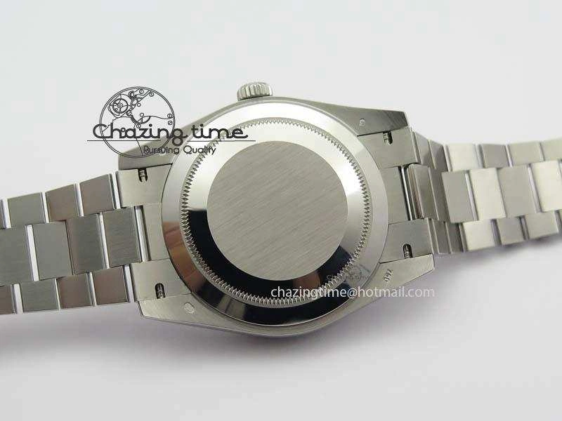 Day-Date 40mm 228206 SS Noob 1:1 Best Edition Quadrant Textured Ice Blue Dial On SS Bracelet A3255