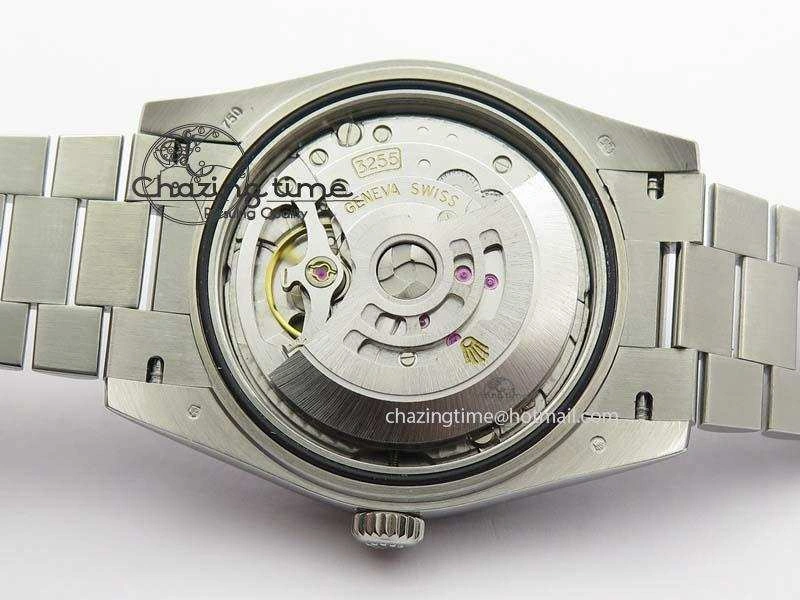 Day-Date 40mm 228206 SS Noob 1:1 Best Edition Quadrant Textured Ice Blue Dial On SS Bracelet A3255