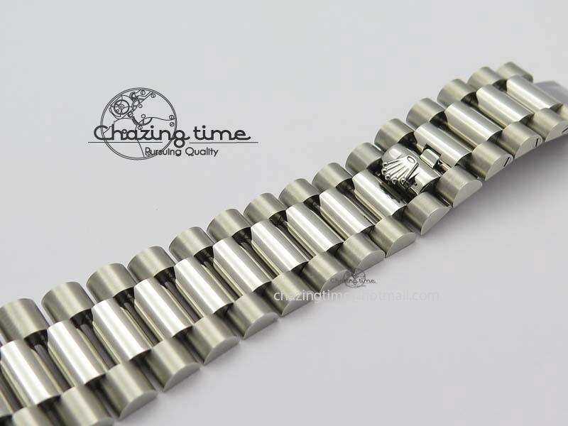 Day-Date 40mm 228206 SS Noob 1:1 Best Edition Quadrant Textured Ice Blue Dial On SS Bracelet A3255