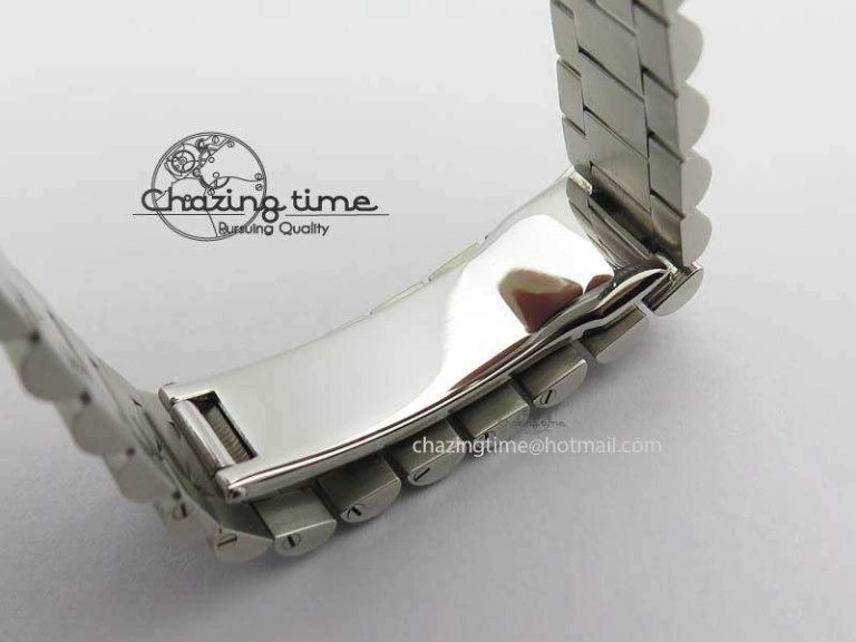 Day-Date 40mm 228206 SS Noob 1:1 Best Edition Quadrant Textured Ice Blue Dial On SS Bracelet A3255