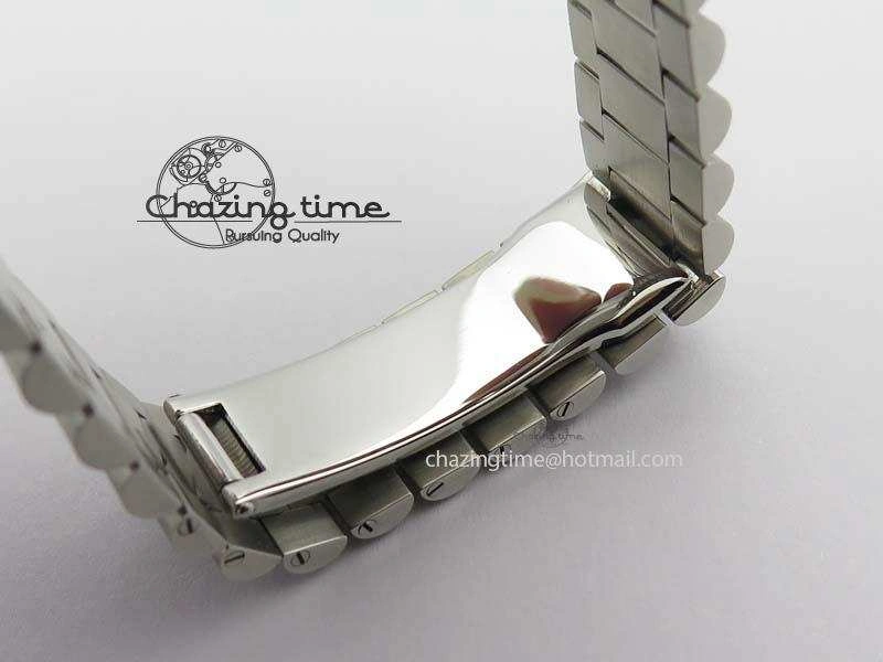 Day-Date 40mm 228206 SS Noob 1:1 Best Edition Quadrant Textured Ice Blue Dial On SS Bracelet A3255