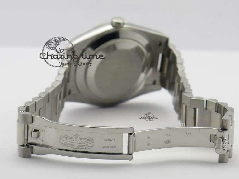 Day-Date 40mm 228206 SS Noob 1:1 Best Edition Quadrant Textured Ice Blue Dial On SS Bracelet A3255