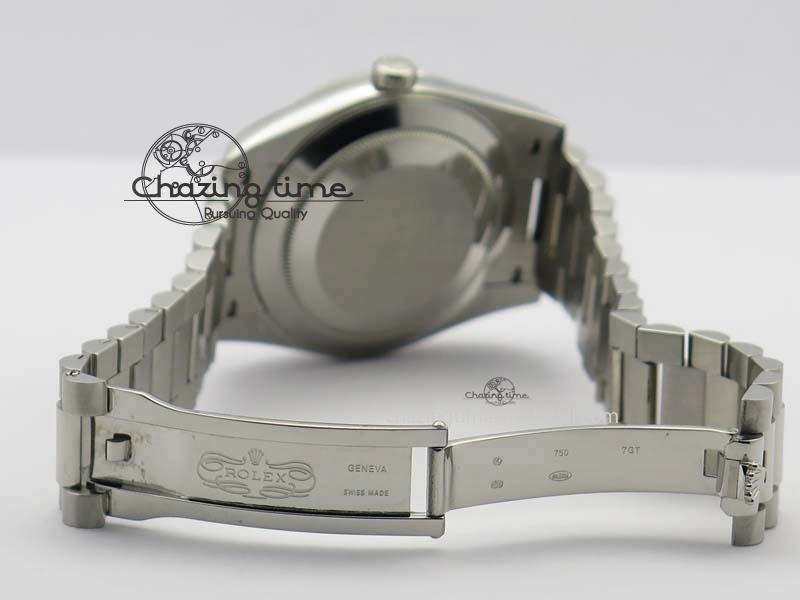 Day-Date 40mm 228206 SS Noob 1:1 Best Edition Quadrant Textured Ice Blue Dial On SS Bracelet A3255