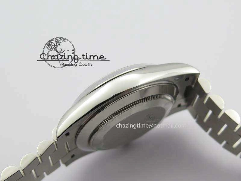 Day-Date 40mm 228206 SS Noob 1:1 Best Edition Quadrant Textured Ice Blue Dial On SS Bracelet A3255