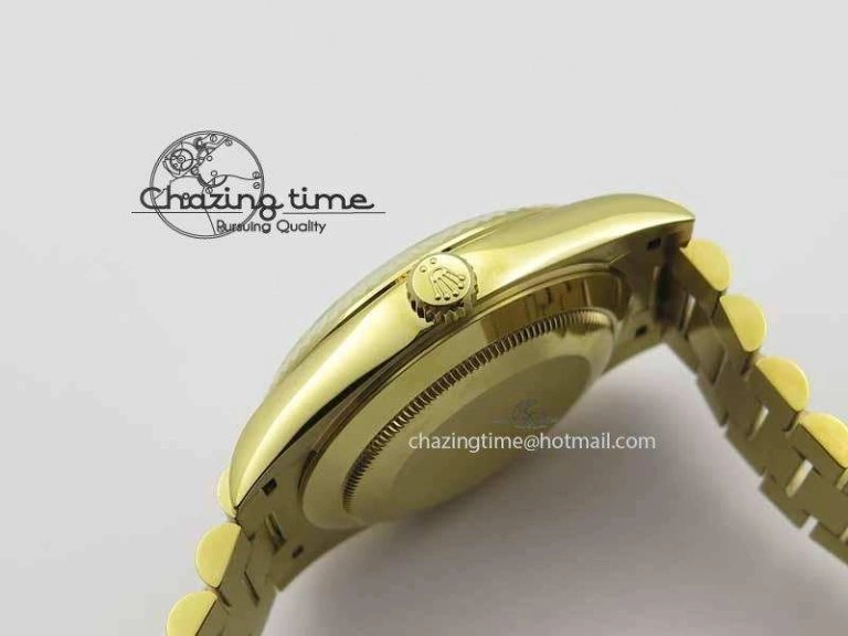 Day-Date 40mm 228238 YG Noob 1:1 Best Edition Silver Dial On YG President Bracelet A3255