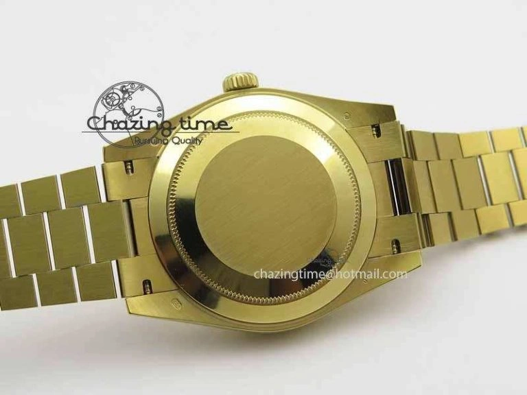 Day-Date 40mm 228238 YG Noob 1:1 Best Edition Silver Dial On YG President Bracelet A3255