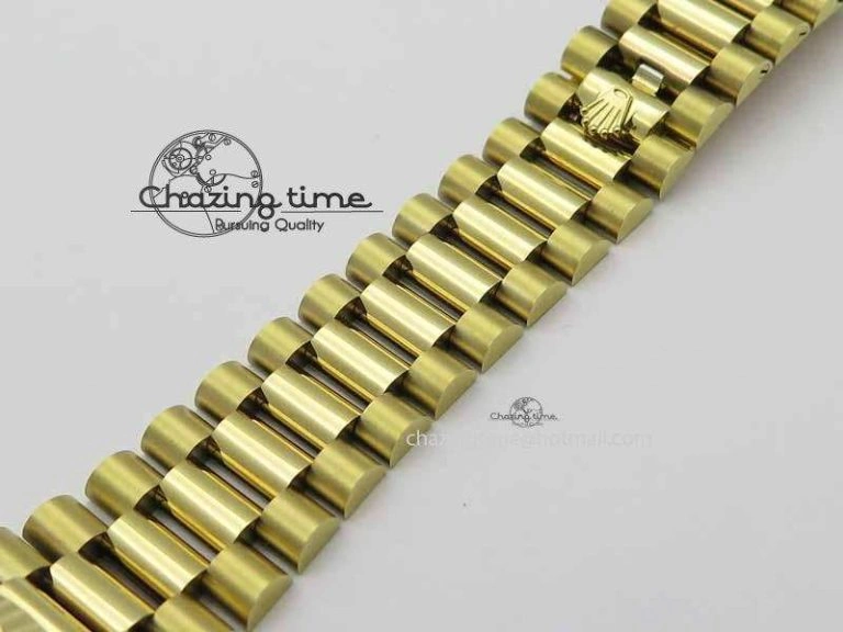 Day-Date 40mm 228238 YG Noob 1:1 Best Edition Silver Dial On YG President Bracelet A3255