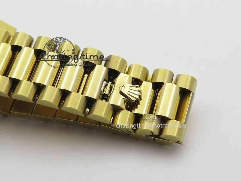 Day-Date 40mm 228238 YG Noob 1:1 Best Edition Silver Dial On YG President Bracelet A3255