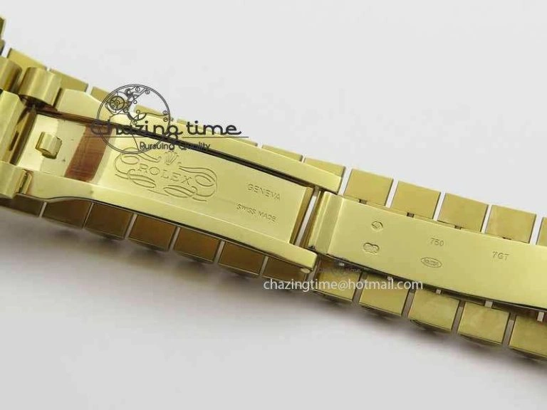 Day-Date 40mm 228238 YG Noob 1:1 Best Edition Silver Dial On YG President Bracelet A3255