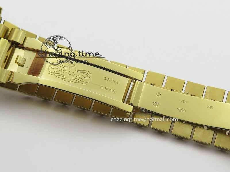 Day-Date 40mm 228238 YG Noob 1:1 Best Edition Silver Dial On YG President Bracelet A3255