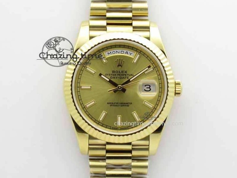 Day-Date 40mm 228238 YG Noob 1:1 Best Edition YG Dial On YG President Bracelet A3255