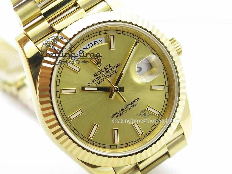Day-Date 40mm 228238 YG Noob 1:1 Best Edition YG Dial On YG President Bracelet A3255