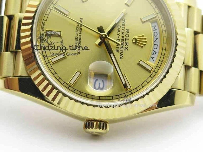 Day-Date 40mm 228238 YG Noob 1:1 Best Edition YG Dial On YG President Bracelet A3255