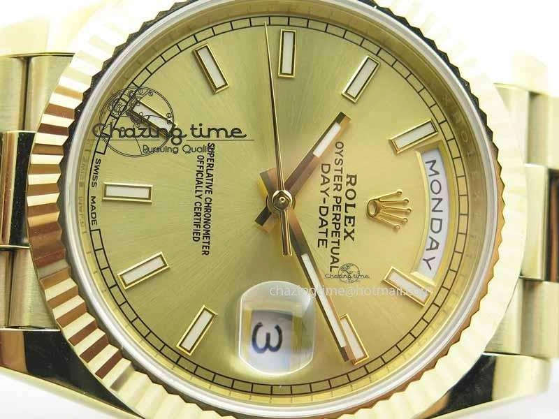 Day-Date 40mm 228238 YG Noob 1:1 Best Edition YG Dial On YG President Bracelet A3255