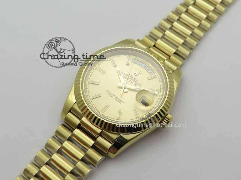 Day-Date 40mm 228238 YG Noob 1:1 Best Edition YG Dial On YG President Bracelet A3255