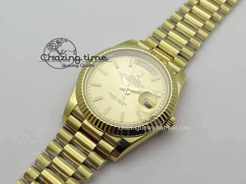 Day-Date 40mm 228238 YG Noob 1:1 Best Edition YG Dial On YG President Bracelet A3255