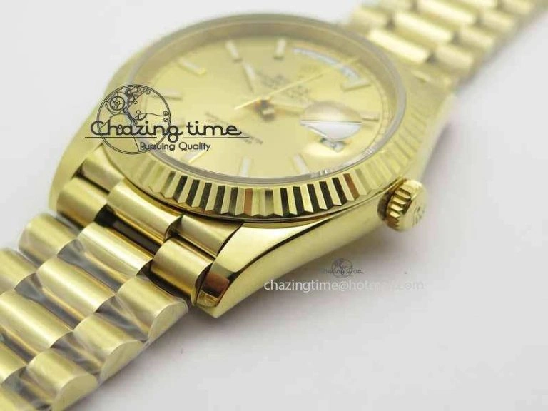 Day-Date 40mm 228238 YG Noob 1:1 Best Edition YG Dial On YG President Bracelet A3255