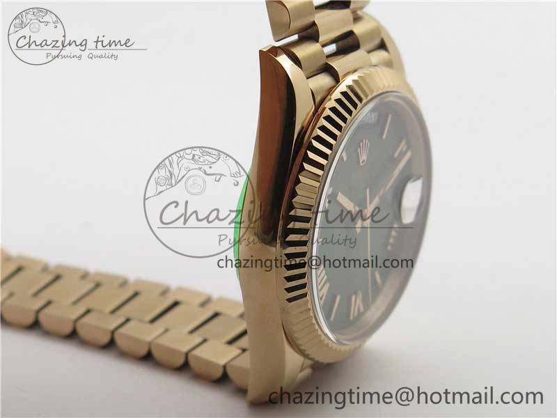 Day-Date 40mm 228239 BP New Dial Version 904 RG Green Roman Dial on RG President Bracelet A2836