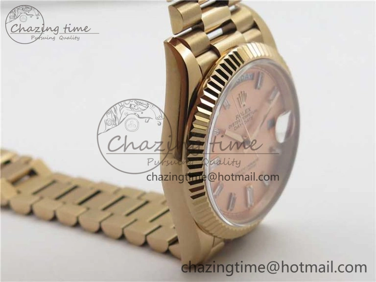 Day-Date 40mm 228239 BP New Dial Version 904 RG T Crystal Markers RG Dial on RG President Bracelet A2836