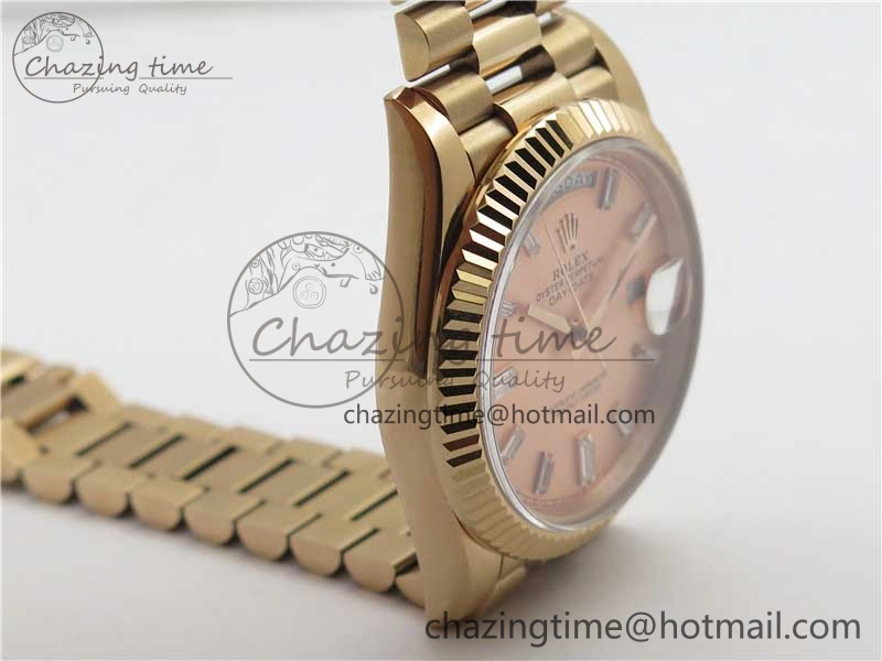 Day-Date 40mm 228239 BP New Dial Version 904 RG T Crystal Markers RG Dial on RG President Bracelet A2836