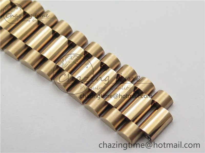 Day-Date 40mm 228239 BP New Dial Version 904 RG Textured Stick Markers Dial on RG President Bracelet A2836
