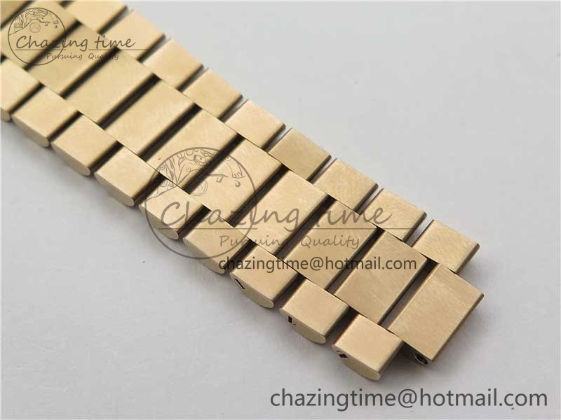 Day-Date 40mm 228239 BP New Dial Version 904 RG Textured Stick Markers Dial on RG President Bracelet A2836